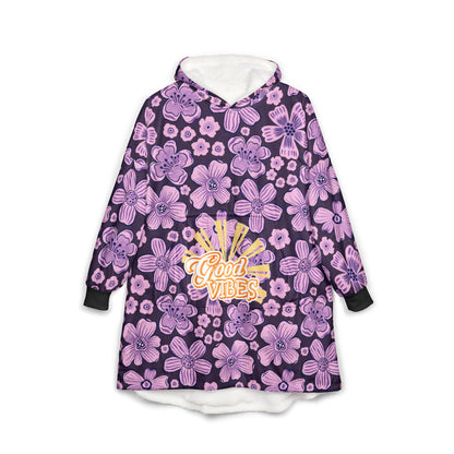 Cozy Floral Hooded Blanket