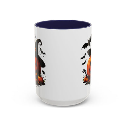 Halloween Pumpkin Accent Coffee Mug – Perfect for Fall, Autumn, Spooky Season, Gift for Coffee Lovers, Home Decor