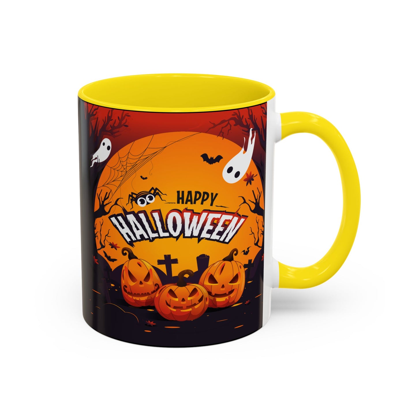 Spooky Halloween Coffee Mug - Perfect for Ghost Lovers and Fall Celebrations, Halloween Decor, Gift, Pumpkin Spice Season, Black Accent Mug