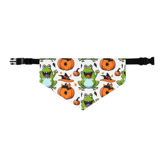 Halloween Frog Pet Bandana Collar, Cute Dog Scarf, Fall Accessories, Pet Costume, Halloween Pet Apparel, Festive Dog Wear