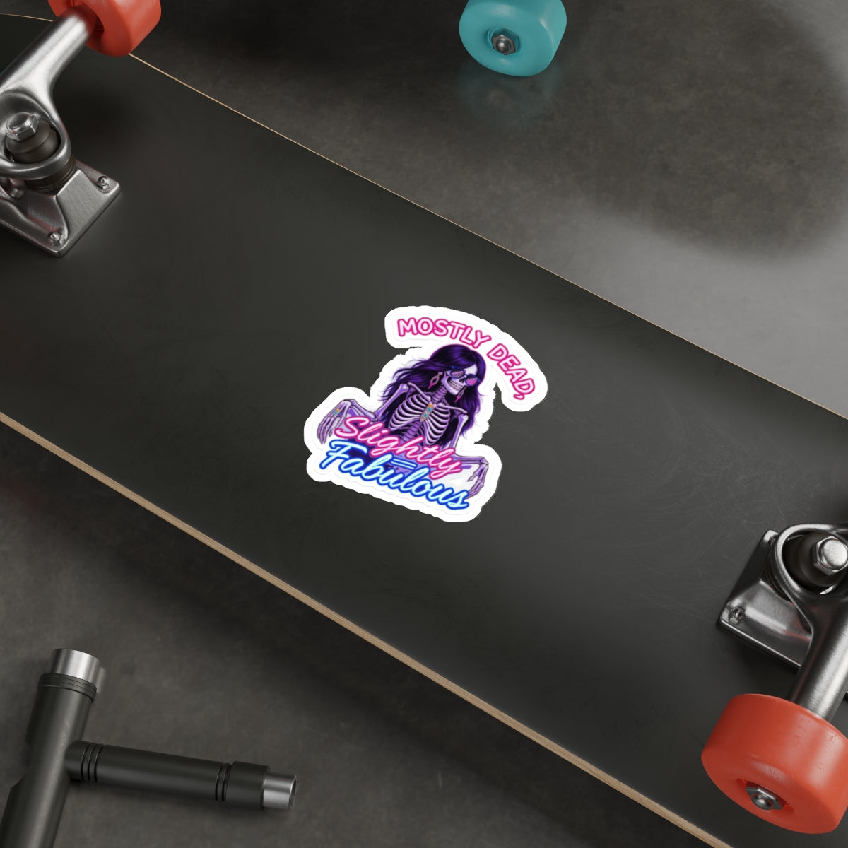 Sassy Skeleton Die-Cut Stickers - Perfect for Laptops, Water Bottles, Halloween Decor, Fun Gifts, and Daily Inspiration