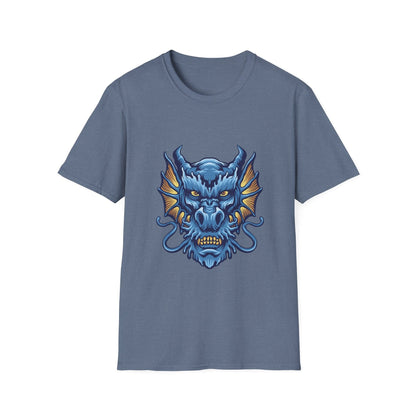 Blue Angry Dragon Head Mascot - Mleem