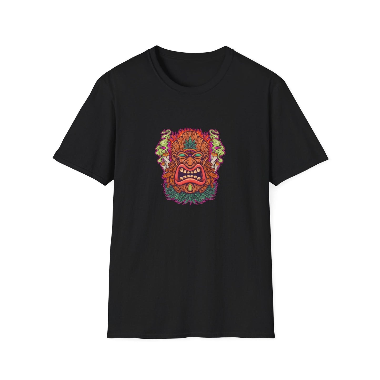 Tiki Leaf Weed Mascot with Smoke - Mleem