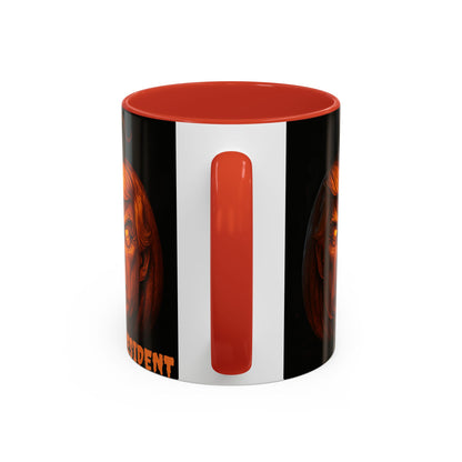 Halloween Pumpkin President Mug, Fun Gift for Coffee Lovers, Spooky Decor, Trick or Treat, Autumn Vibes, Unique Collectible