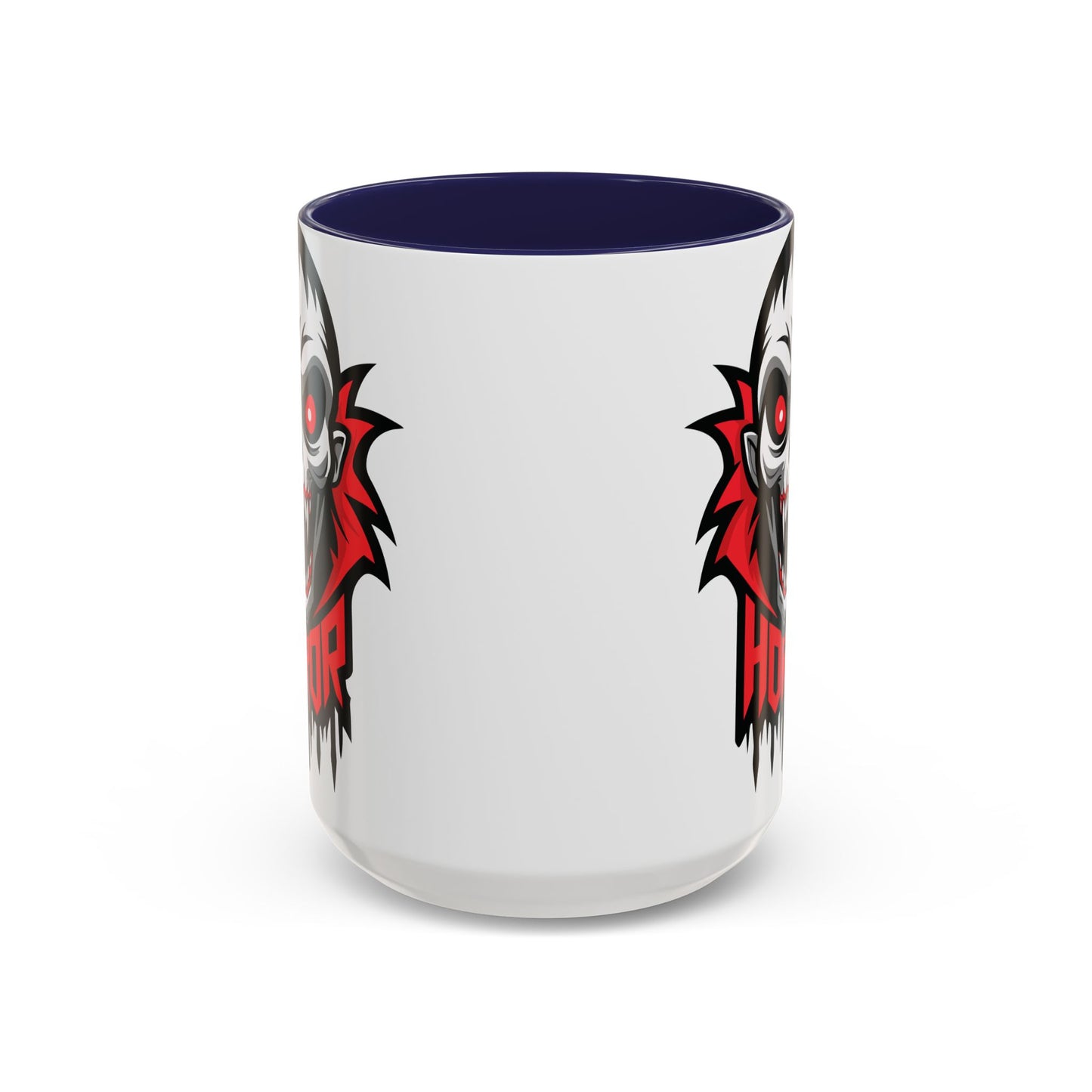Horror-Themed Coffee Mug, Unique Gift for Halloween Lovers, Scary Decor, Black Accented Mug, Gothic Drinkware, Spooky Kitchenware