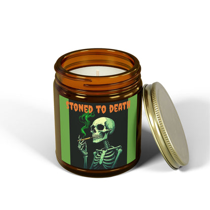Spooky Scented Candle - 'Stoned to Death', Halloween Decor, Gift for Adults, Home Fragrance, Party Favor, Relaxation