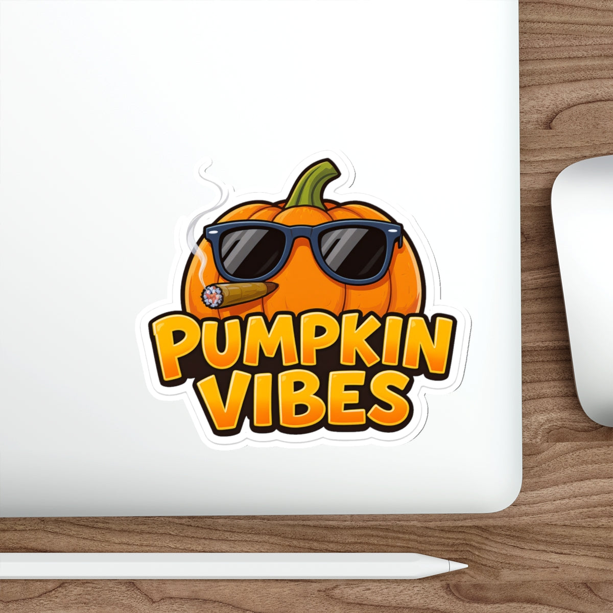 Pumpkin Vibes Die-Cut Stickers | Fun Fall Decor, Halloween Gifts, Laptop Stickers, Pumpkin Lovers, Seasonal Decor