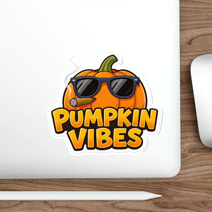 Pumpkin Vibes Die-Cut Stickers | Fun Fall Decor, Halloween Gifts, Laptop Stickers, Pumpkin Lovers, Seasonal Decor