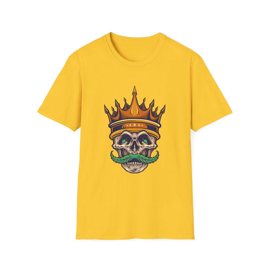 Gold Crown Skull Mustache - Mleem