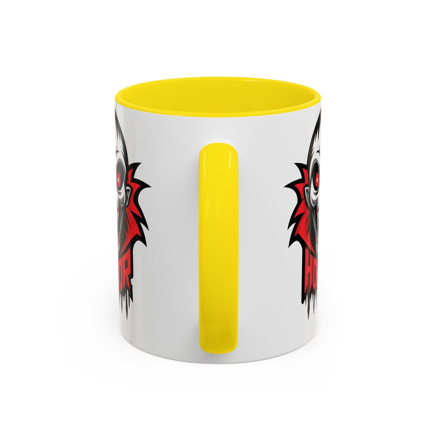 Horror-Themed Coffee Mug, Unique Gift for Halloween Lovers, Scary Decor, Black Accented Mug, Gothic Drinkware, Spooky Kitchenware