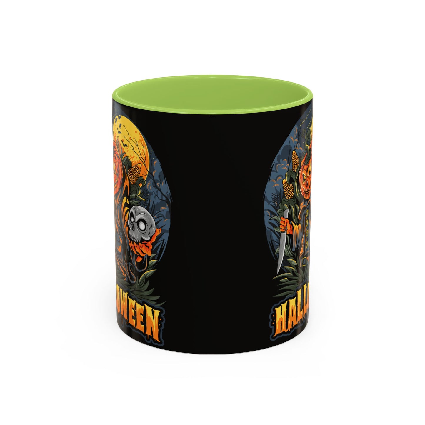 Halloween Pumpkin Coffee Mug, Spooky Mug, Fall Decor, Gift for Halloween Lovers, Black Mug, 11oz or 15oz
