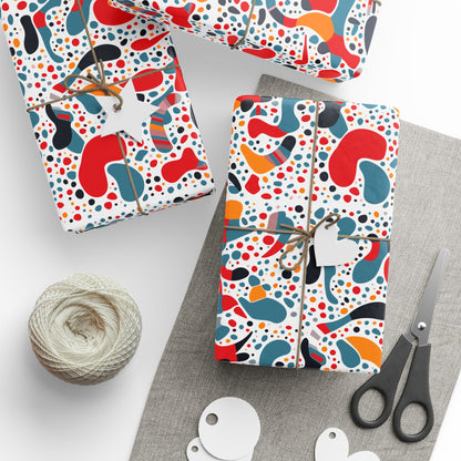 Vibrant Gift Wrapping Paper, Colorful Wrap for Birthdays, Holidays, Parties, Eco-friendly Roll for Presents, Unique Gift Wrap