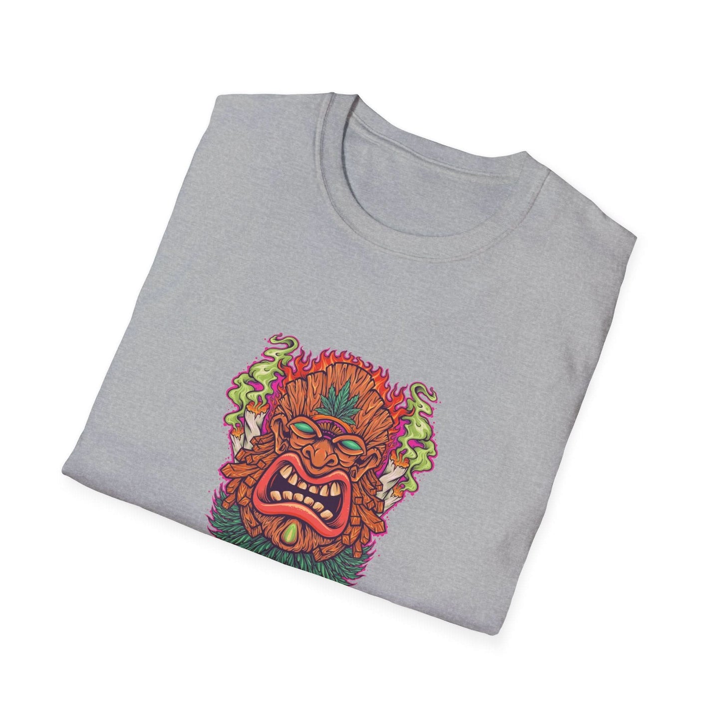 Tiki Leaf Weed Mascot with Smoke - Mleem