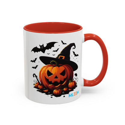 Halloween Pumpkin Accent Coffee Mug – Perfect for Fall, Autumn, Spooky Season, Gift for Coffee Lovers, Home Decor