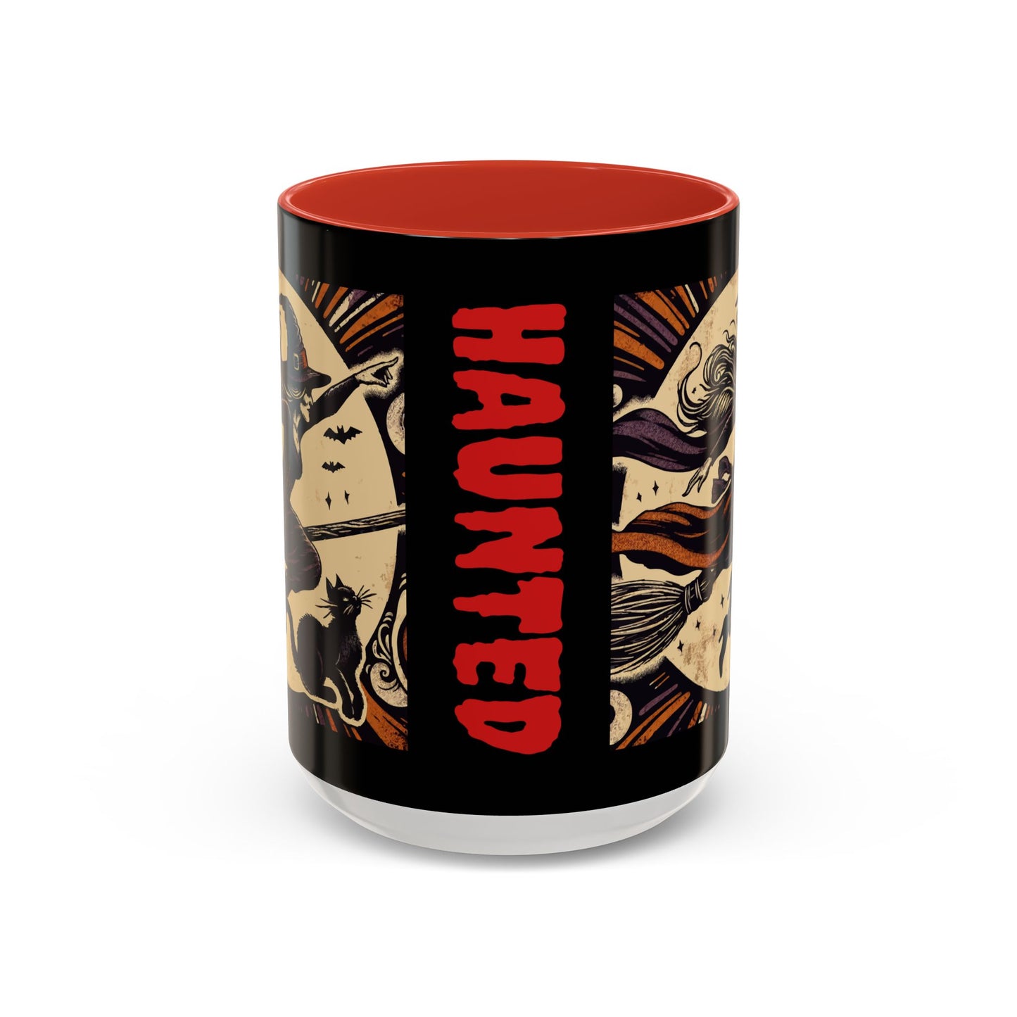 Halloween-Themed Accent Coffee Mug, Coffee Cup for Witch Lovers, Haunted Mug for Spooky Season, Unique Gift for Halloween, Witch Decor
