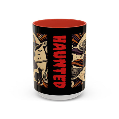 Halloween-Themed Accent Coffee Mug, Coffee Cup for Witch Lovers, Haunted Mug for Spooky Season, Unique Gift for Halloween, Witch Decor