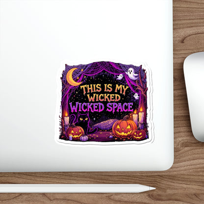 Halloween Die-Cut Stickers - Spooky Home Decor, Witchy Laptop Decor, Pumpkin Stickers, Fun Gifting for Halloween
