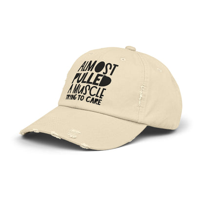 Funny Unisex Distressed Cap, Humorous Hat for Cake Lovers, Gift for Bakers, Casual Everyday Wear, Birthday or Cooking Party
