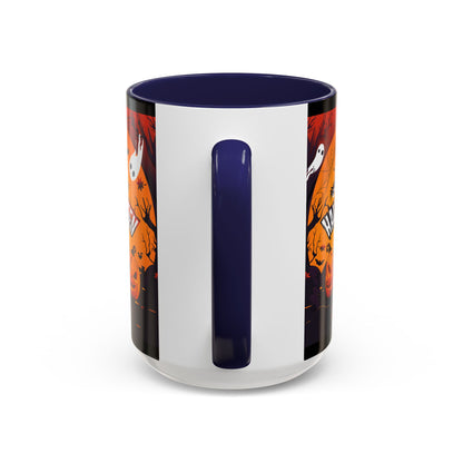 Spooky Halloween Coffee Mug - Perfect for Ghost Lovers and Fall Celebrations, Halloween Decor, Gift, Pumpkin Spice Season, Black Accent Mug