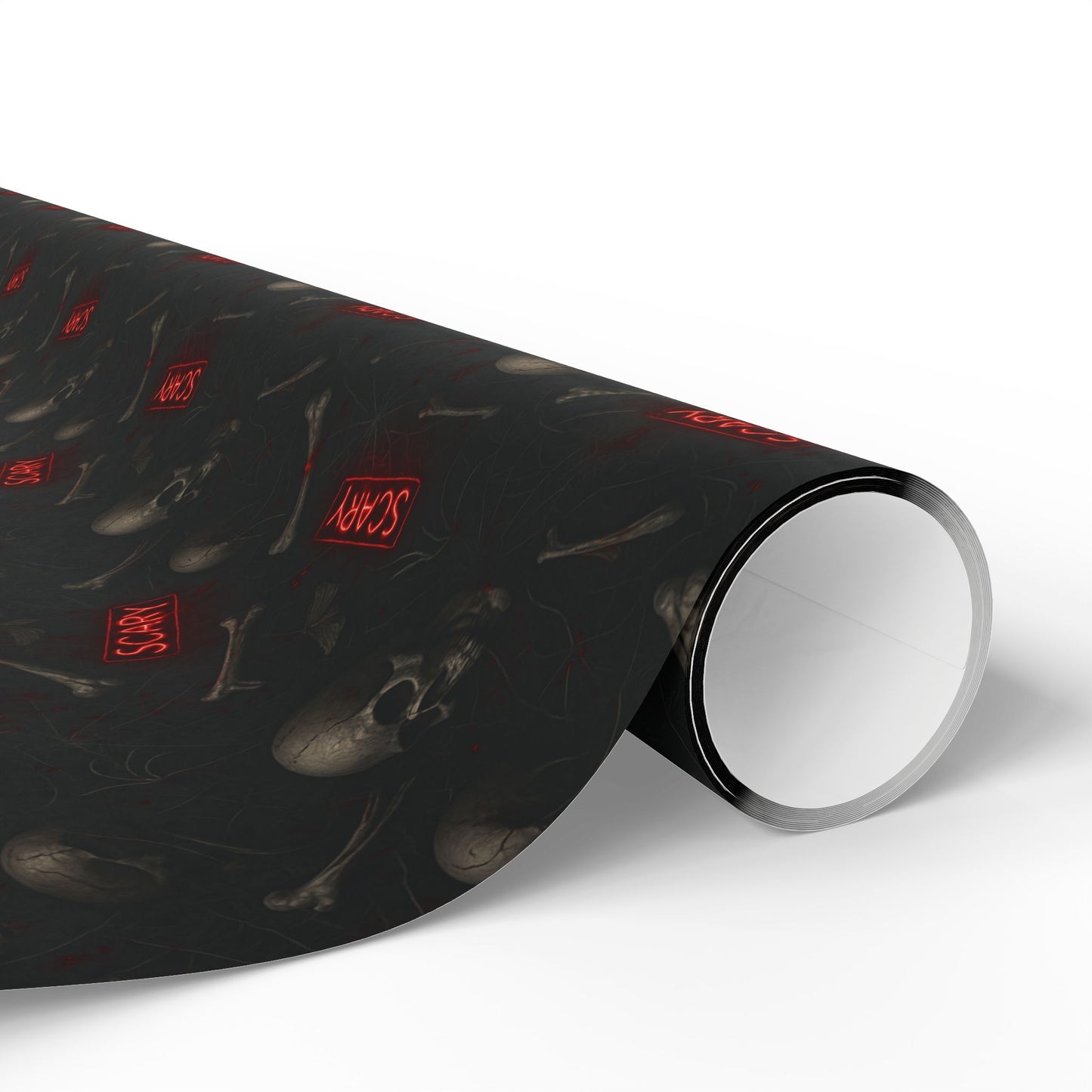 Spooky Halloween Wrapping Paper, Unique Gift Wrap for Halloween, Scary Black and Red Paper, Fun Decorative Wrap, Halloween Party Supplies
