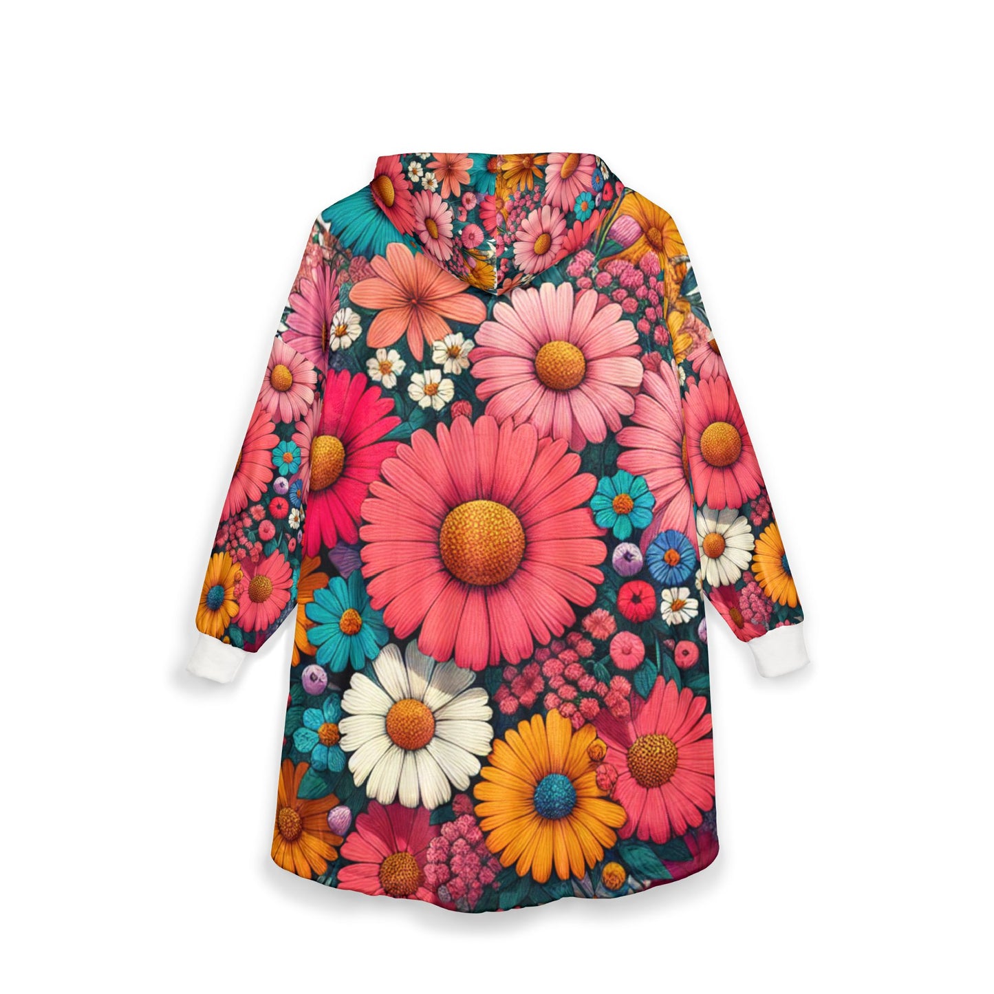 Cozy Floral Unisex Hooded Blanket