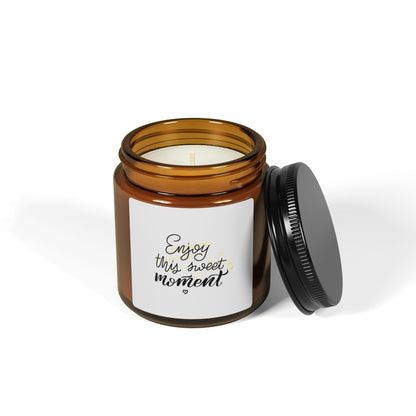 Warm & Inviting Scented Soy Candle – Enjoy This Sweet Moment
