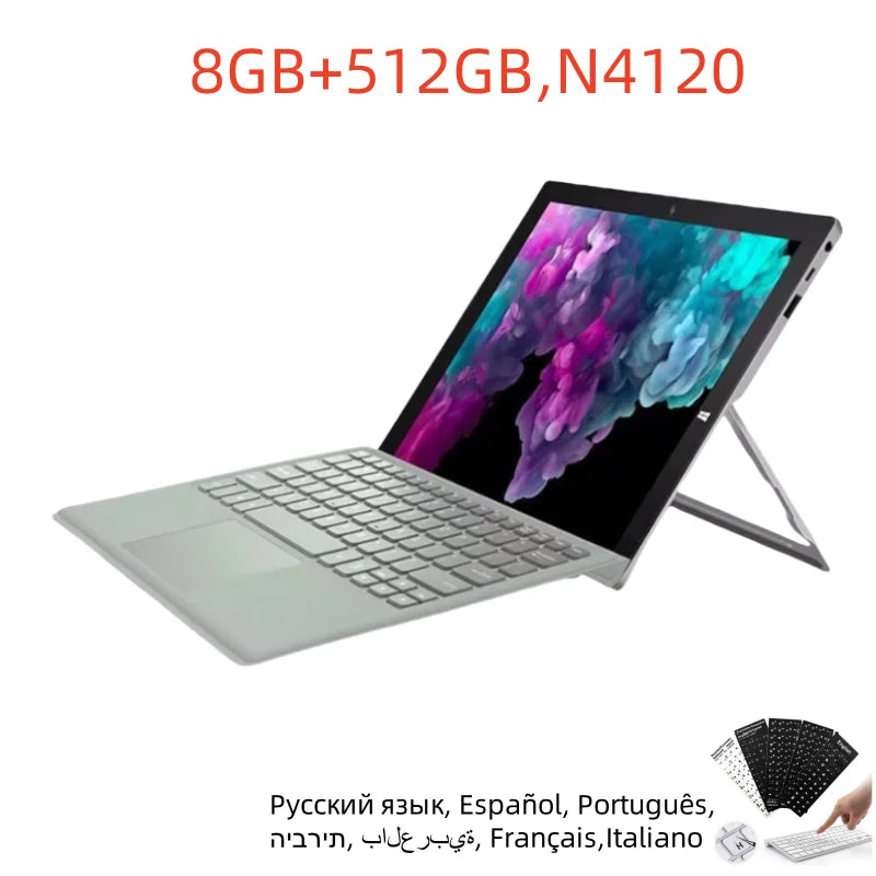 2025 New PAD1162 11.6 Inch Windows 10 Tablets Intel Celeron N4120 1920 x 1080 IPS 8GB DDR3-RAM 512GB EMMC ROM  2 x USB 3.0 WIFI - Mleem