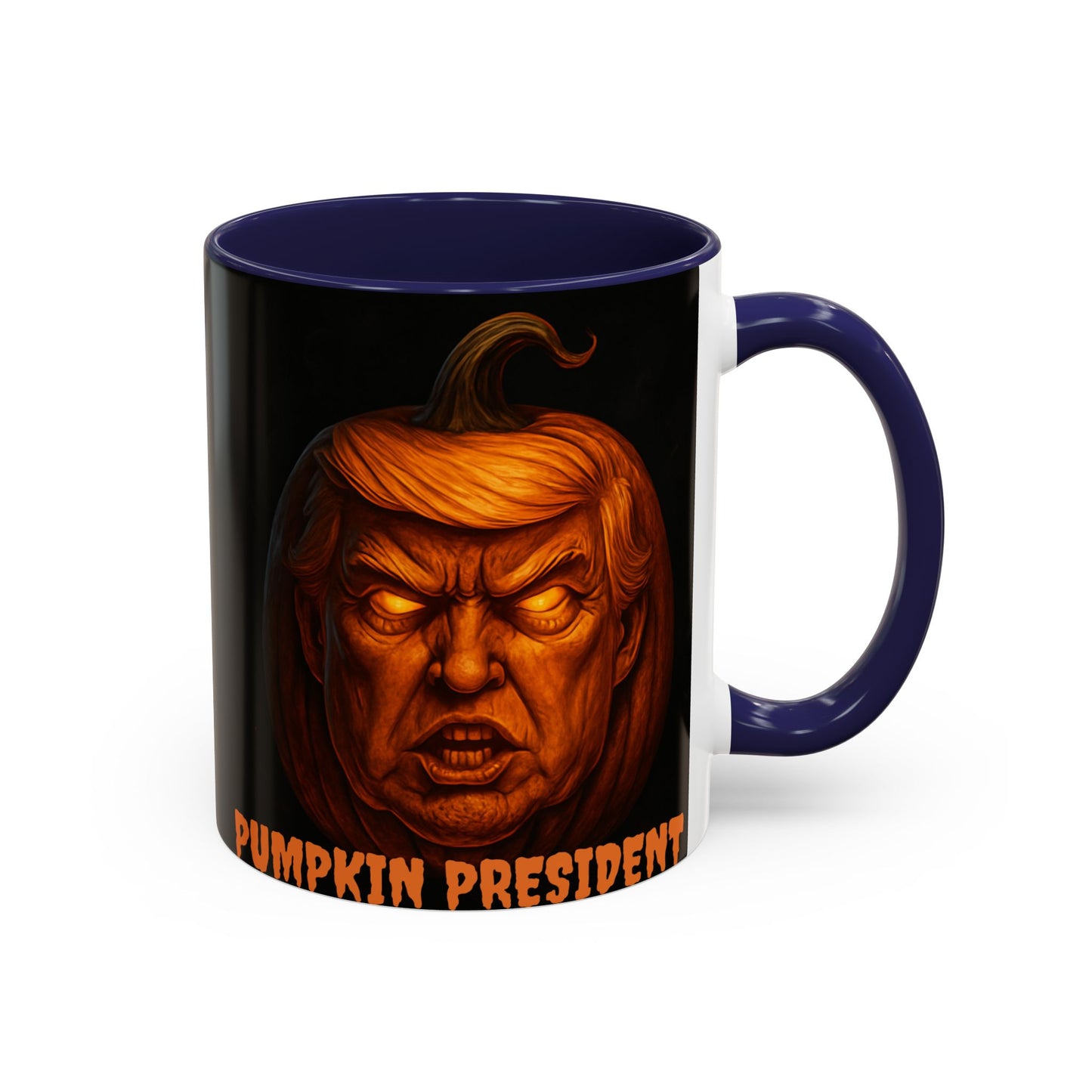 Halloween Pumpkin President Mug, Fun Gift for Coffee Lovers, Spooky Decor, Trick or Treat, Autumn Vibes, Unique Collectible