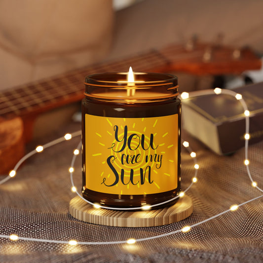 You Are My Sun Scented Soy Candle, Cozy Home Decor
