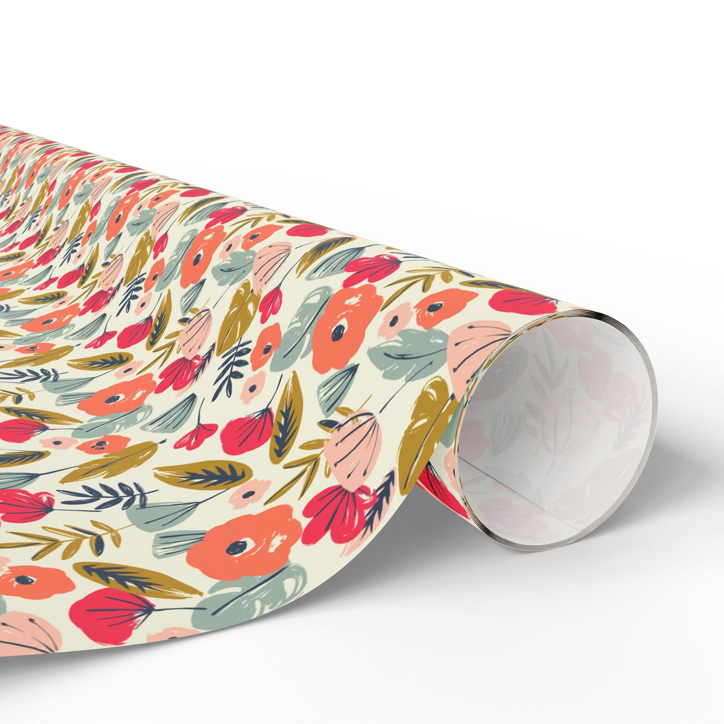 Floral Wrapping Paper for All Occasions, Gift Wrap Roll, Birthday, Holiday, Eco-Friendly, Festive Gift Packaging, Artisan Design