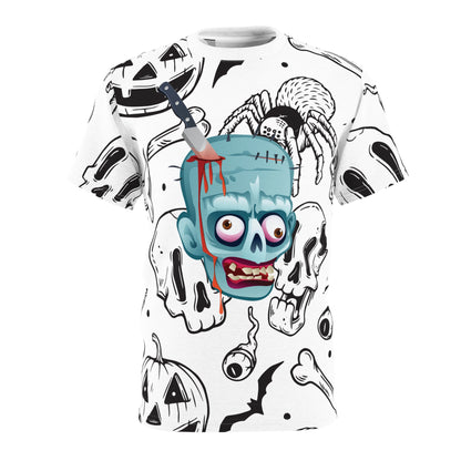 Spooky Horror Graphic Tee - Unisex Cut & Sew Shirt for Halloween, Costume Parties, Horror Lovers, Gift for Ghoulish Friends, Unique Apparel