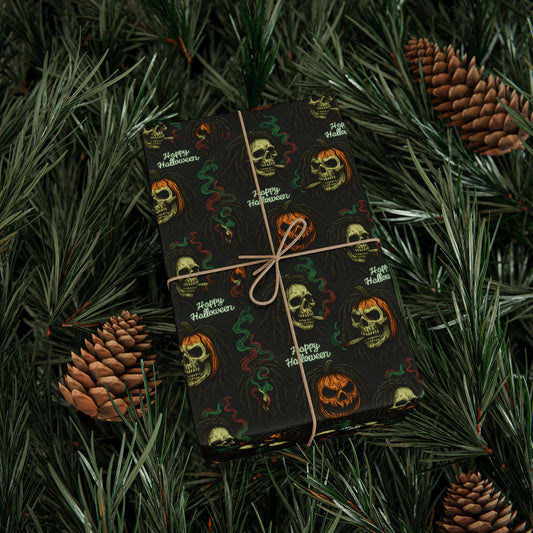 Gothic Halloween Wrapping Paper, Spooky Gift Wrap for October Celebrations, Scary Patterned Gift Wrap, Unique Holiday Wrap, Fun [...]