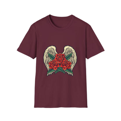 Red Rose Blooms with Angels Wings - Mleem