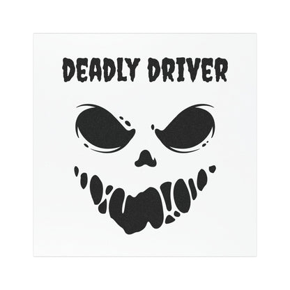 Deadly Driver Car Magnet - Funny Auto Decor, Road Trip Gift, Car Accessory, Halloween Decoration, Driver Humor