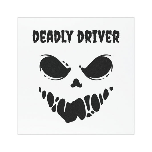 Deadly Driver Car Magnet - Funny Auto Decor, Road Trip Gift, Car Accessory, Halloween Decoration, Driver Humor