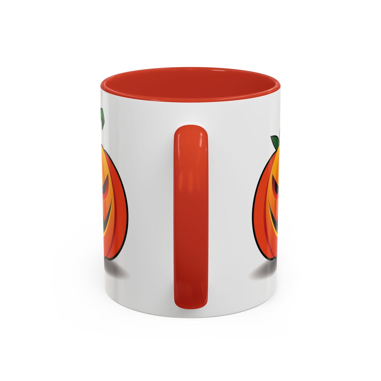 Halloween Pumpkin Accent Mug | Spooky Coffee Cup | Fall Decor | Pumpkin Art | Gift for Halloween Lovers, 11oz, 15oz