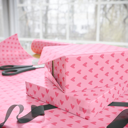 Valentine's Day Gift Wrap, Heart Pattern Wrapping Paper, Cute Pink Gift Wrap, Party Supplies, Birthday Wrapping Paper, Holiday Wrap