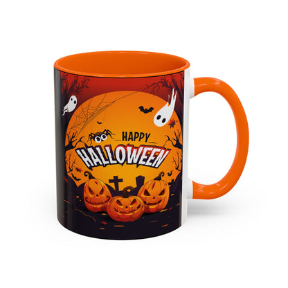 Spooky Halloween Coffee Mug - Perfect for Ghost Lovers and Fall Celebrations, Halloween Decor, Gift, Pumpkin Spice Season, Black Accent Mug