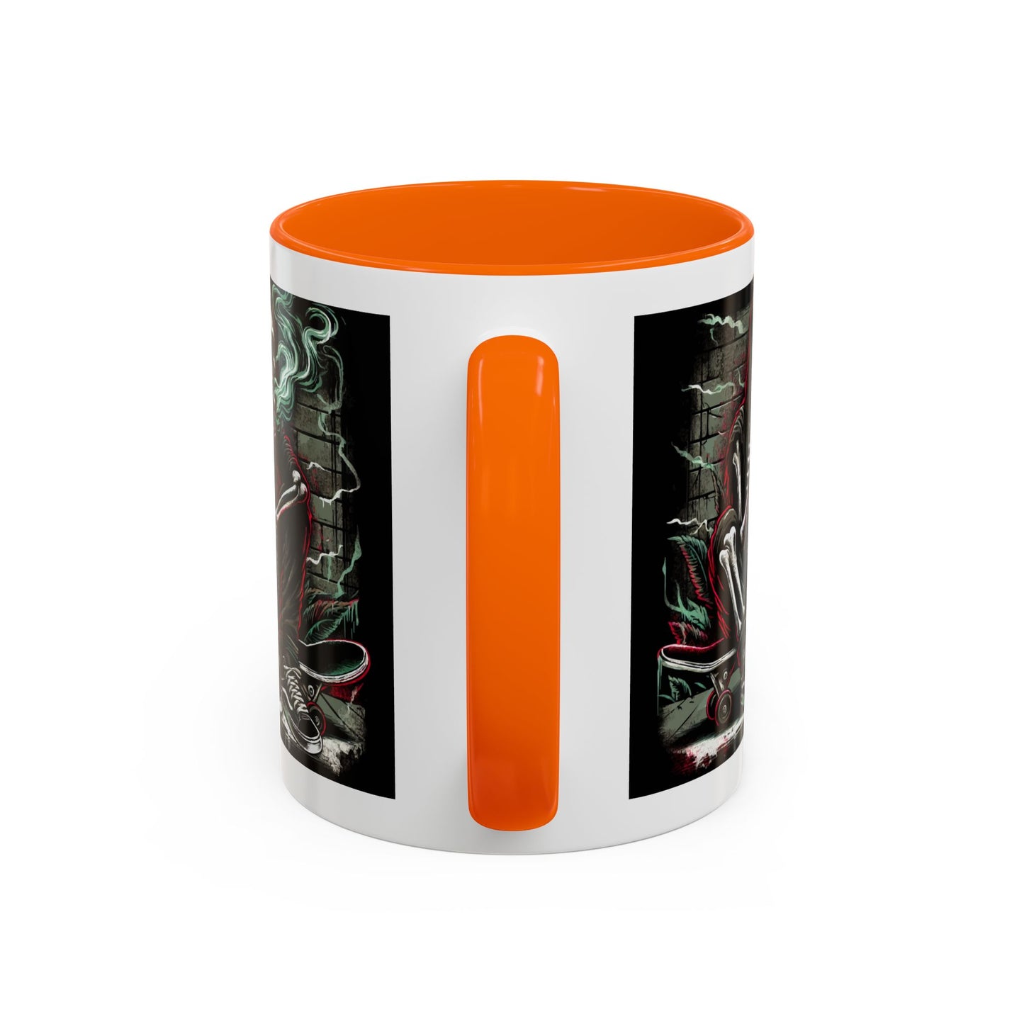 Gothic Skeleton Coffee Mug - Perfect for Halloween Decor, Gift for Skaters, Unique Drinkware, Spooky Vibe, 11 & 15oz Options