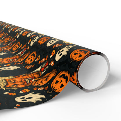 Festive Wrapping Paper for Halloween, Holiday Gift Wrap, Spooky Themed Paper, Trick-or-Treat Wrapping, Unique Present Decor