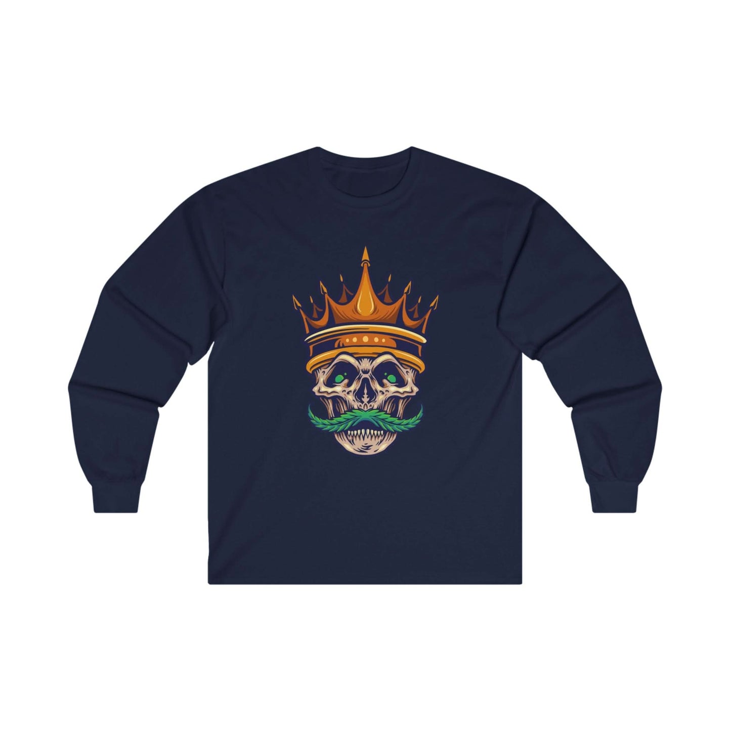 Gold Crown With Weed Mustache - Mleem