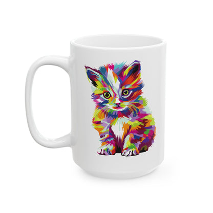 Vibrant Animal Ceramic Mug For Cat Lovers