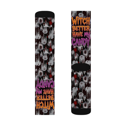 Sublimation Socks - Spooky Ghost Design, Perfect for Halloween, Unique Gift for Friends, Fun Novelty Wear, Cozy Home Accessories