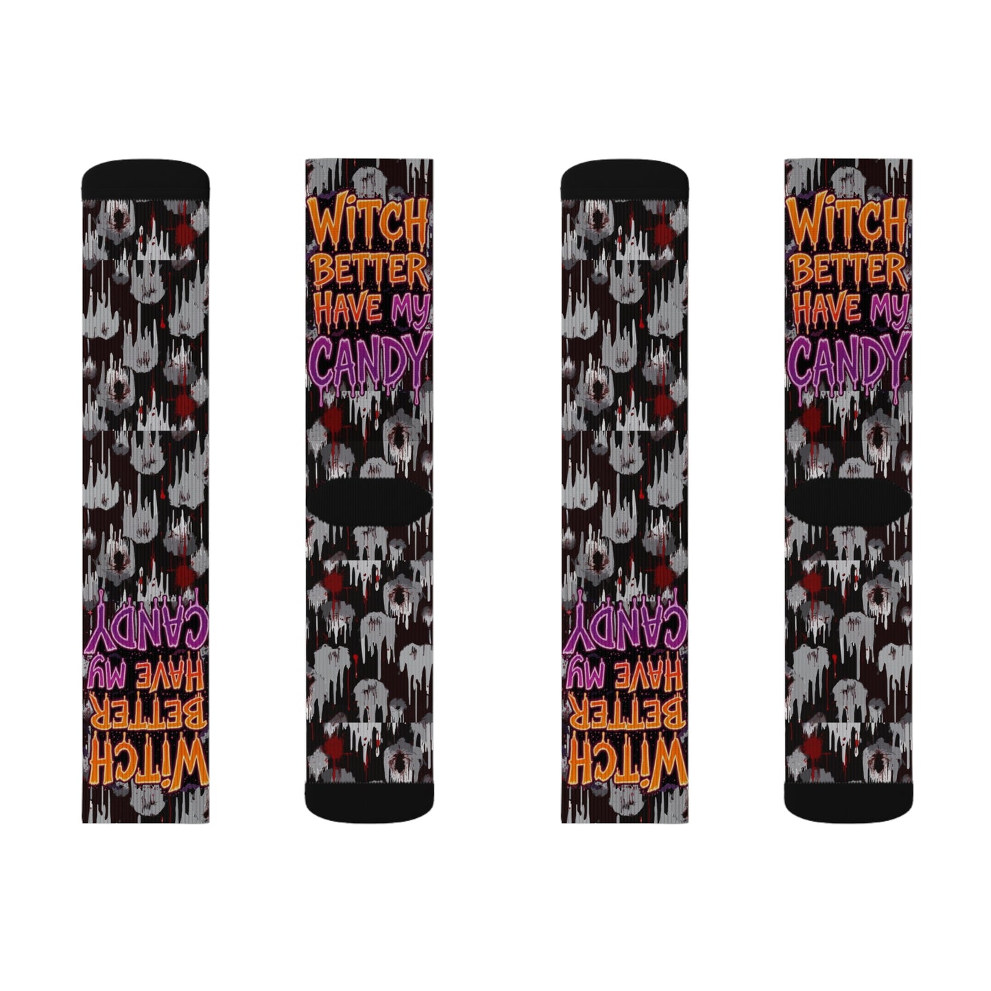 Sublimation Socks - Spooky Ghost Design, Perfect for Halloween, Unique Gift for Friends, Fun Novelty Wear, Cozy Home Accessories
