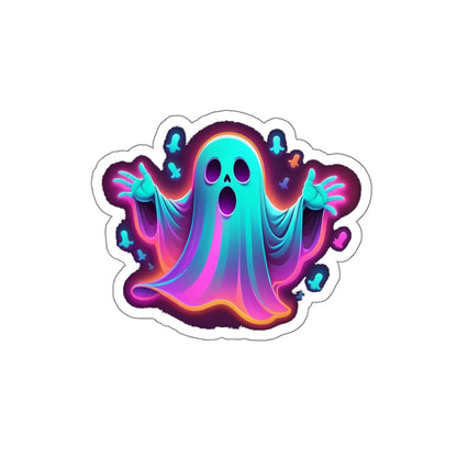 Glow-in-the-Dark Ghost Die-Cut Stickers, Halloween Decor, Fun Laptop Decoration, Cute Party Favors, Spooky Gift Ideas