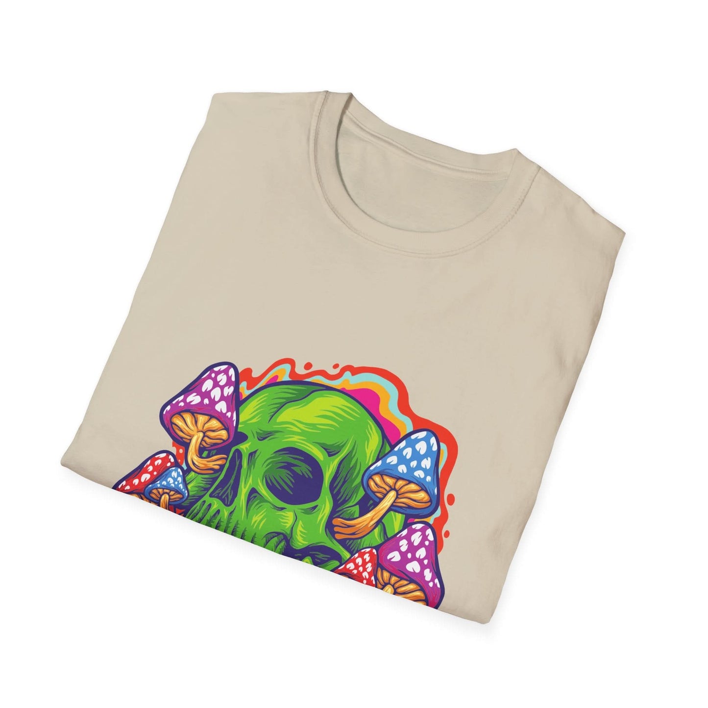Psychedelic Skull with Mushrooms - Mleem