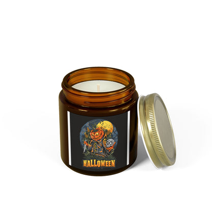 Halloween Scented Candles - Coconut Apricot Wax, Fall Decor, Spooky Room Fragrance, October Gifts, Home Ambiance