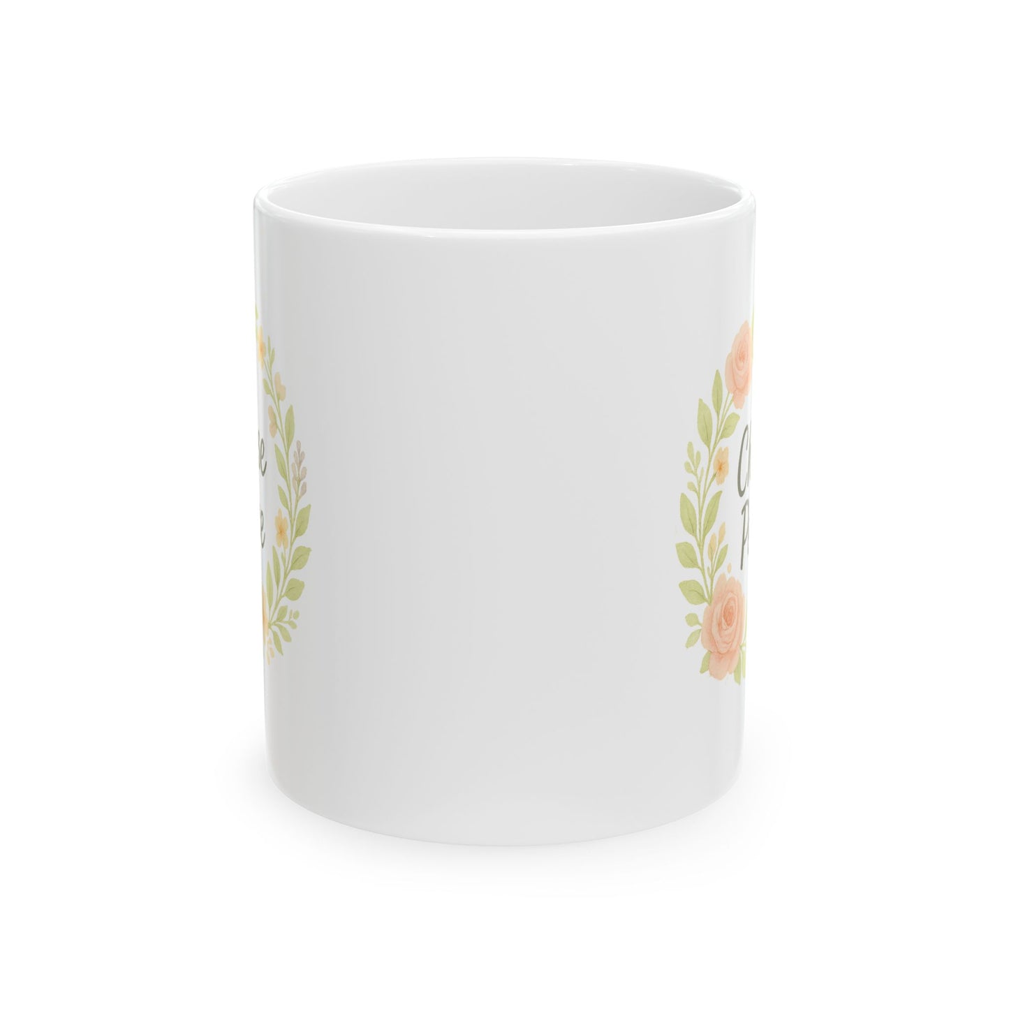 Floral Design Ceramic Mug