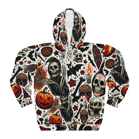Halloween Skull Pullover Hoodie