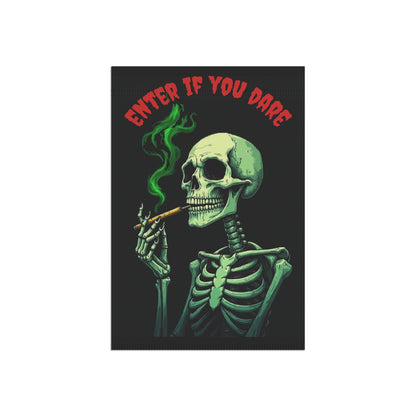 Skeleton Garden Banner, Spooky Home Decor, Halloween Yard Sign, Gothic Outdoor Decoration, Unique Gift for Halloween Lovers